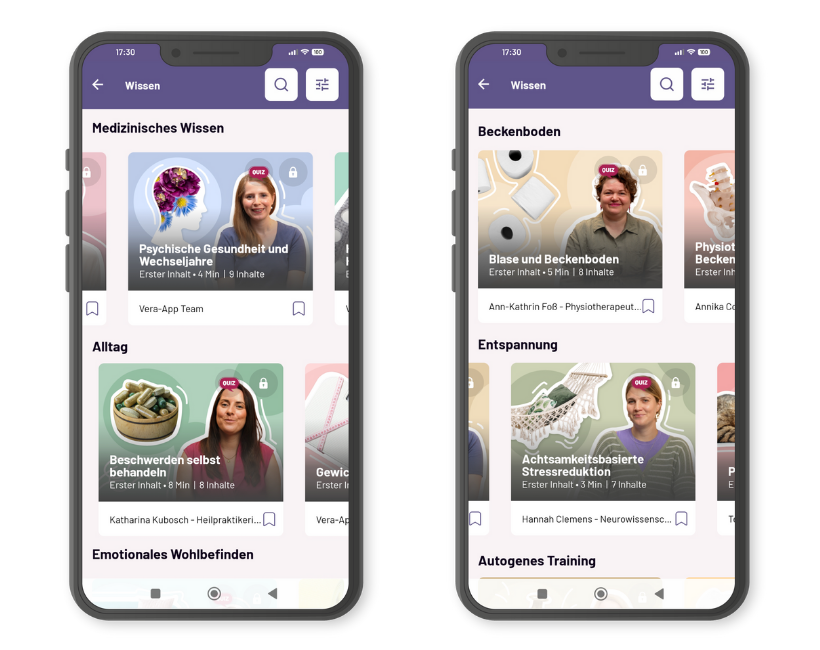 Lernmodule in der Vera-App
